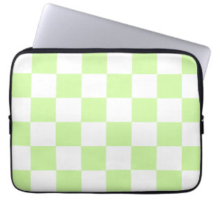 Capa Para Notebook Pastel Green Checkered Gingham Patterno