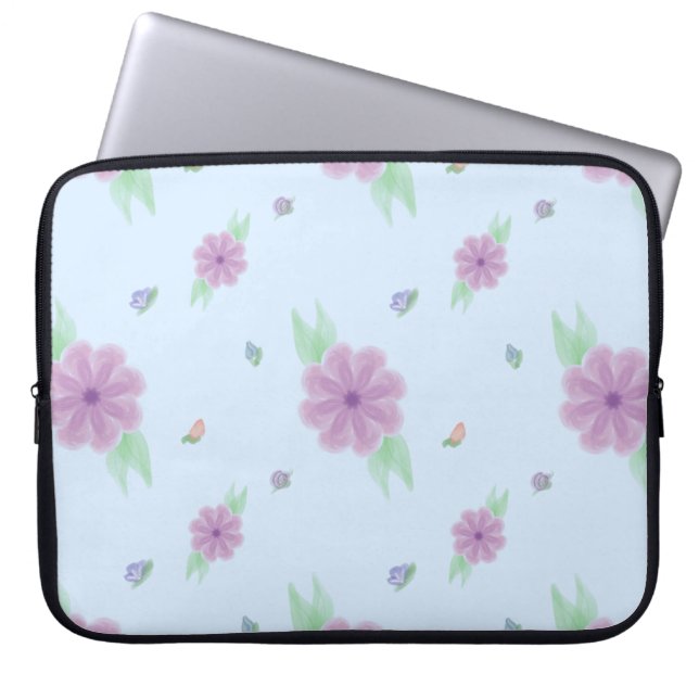Capa Para Notebook Pastel Music Note Neoprene Laptop Sleeve 15" (Frente)