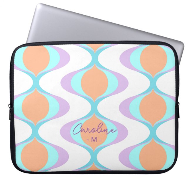 Capa Para Notebook Pastel Violet Orange Aqua Blue Ogeaves (Frente)