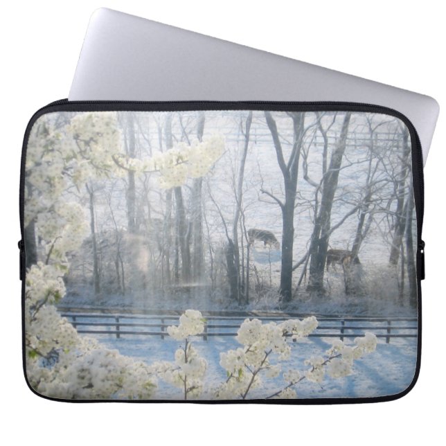 Capa Para Notebook Pastoral Nature Scenery no inverno (Frente)
