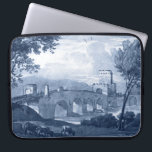 Capa Para Notebook Pastoral Toile - Ponte<br><div class="desc">Pastoral Toile III, de Claude Lorrain. Possui uma ponte e pastos feitos em lindas matizes azuis.</div>