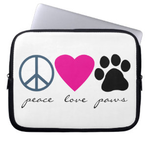 Capa Para Notebook Patas do amor da paz