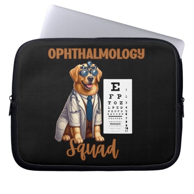 Capa Para Notebook Patas e Visão Esquadrão de Oftalmologia Animal (Frente)