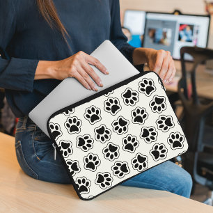 Capa Para Notebook Patas Negras, Patas-Cachorros, Patas-Gatos, Contor