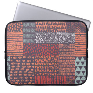 Capa Para Notebook Patchwork boêmia: design sem costura desenhada à m