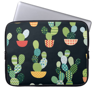Capa Para Notebook Patchwork Cactus Vegetais sem Olhos Padrão