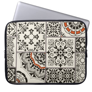 Capa Para Notebook Patchwork de Azulejos Majolica Árabe do Islã