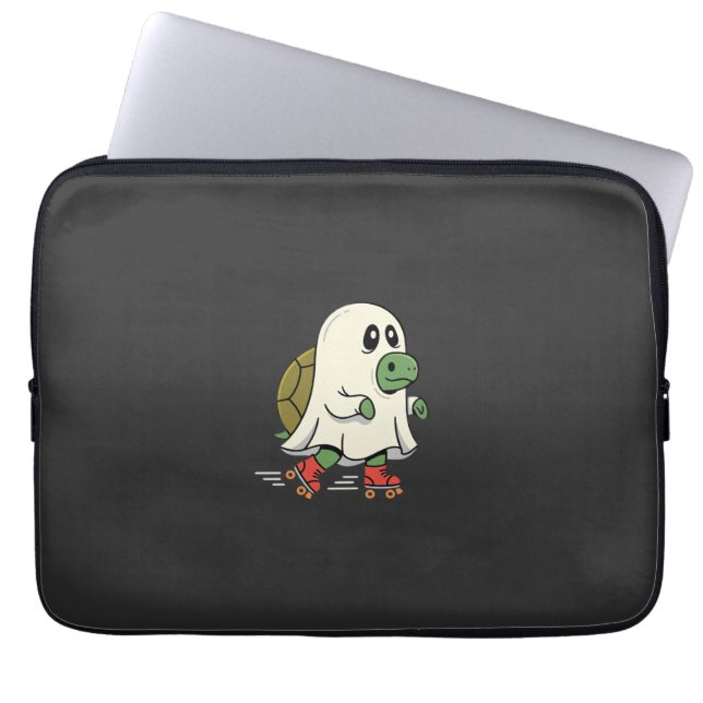 Capa Para Notebook Patins de Rodas Tartaruga Fantasma Design de Hallo (Frente)
