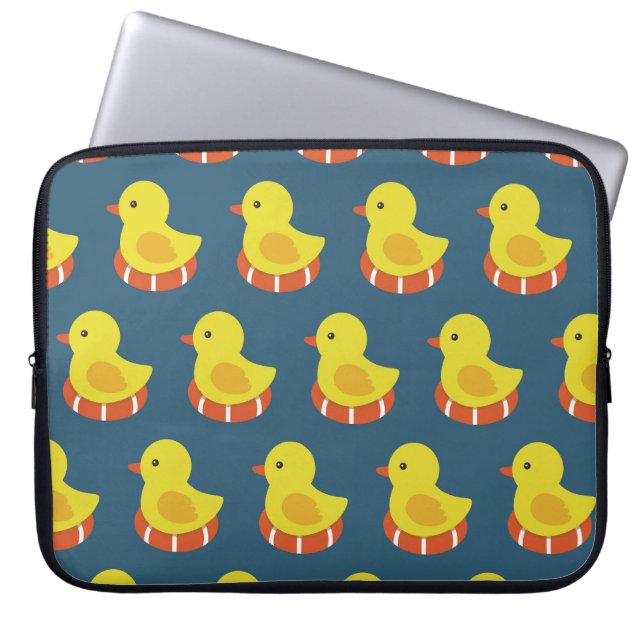 Capa Para Notebook Pato de borracha amarelo, padrão bonito e sem cost (Frente)