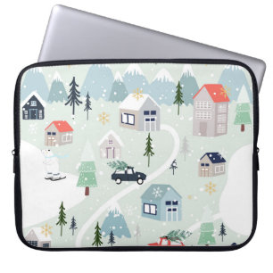 Capa Para Notebook Pátria de inverno: Natal do Urso Polar