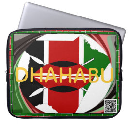 Capa Para Notebook Patrimônio do Quênia: Dhahabu (Ouro/Riqueza) Perso