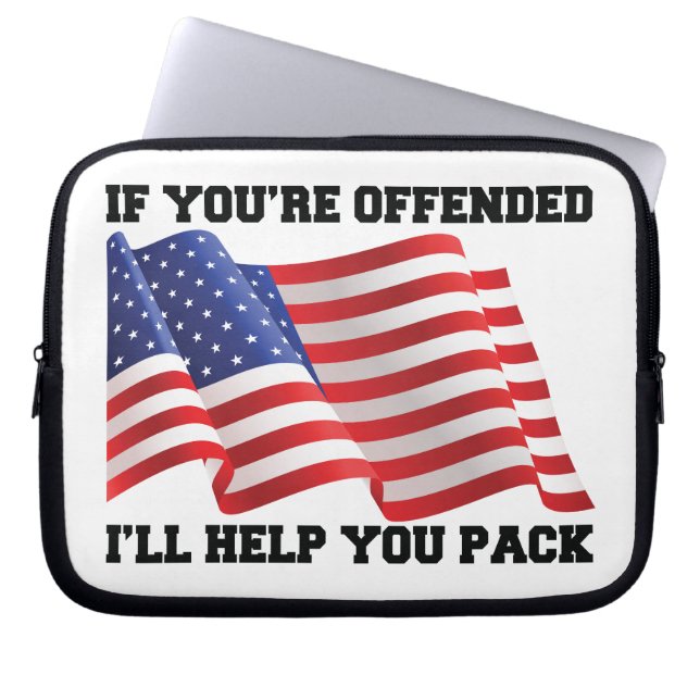 Capa Para Notebook Patriota Americano (Frente)