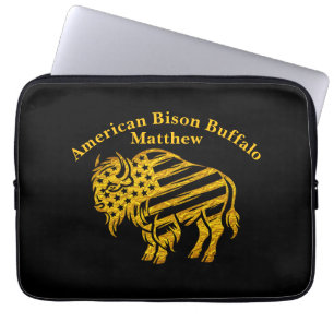 Capa Para Notebook Patriótico Dourado Bison Design