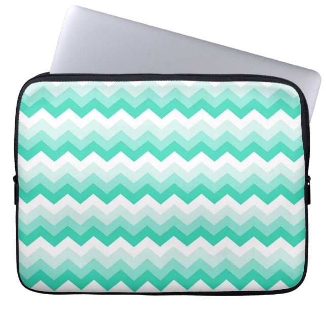 Capa Para Notebook Patrulha Zigzag (turquesa, com en groen) (Frente)