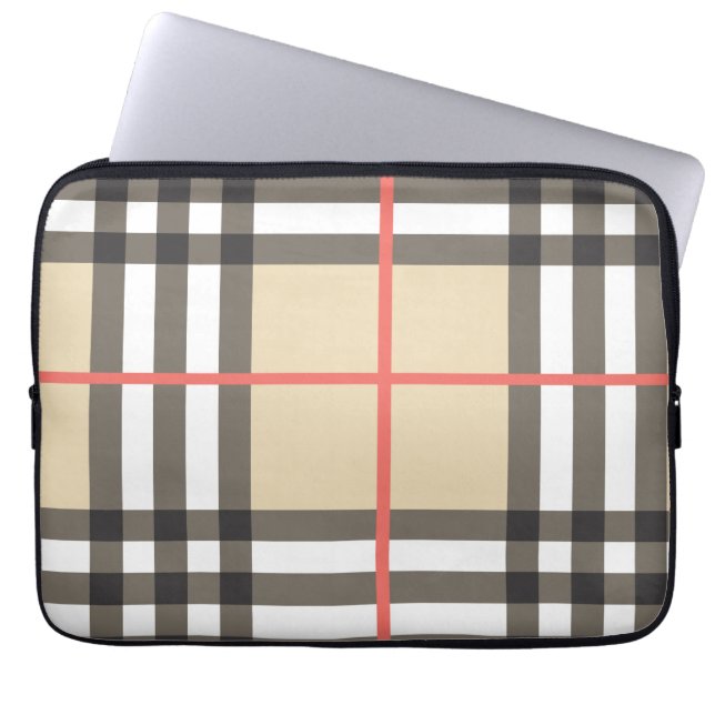 Capa Para Notebook Patterno Na moda da Moda Geométrica Escocesa (Frente)