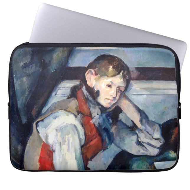 Capa Para Notebook Paul Cezanne - Menino no Colete Vermelho (Frente)