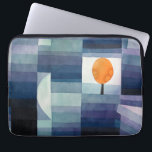 Capa Para Notebook Paul Klee Harbinger do outono. Arte geométrica azu<br><div class="desc">Paul Klee "The Harbinger of Autumn" bolsa de laptop. Arte geométrica de safena azul-aquática.</div>