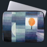 Capa Para Notebook Paul Klee Harbinger do outono. Arte geométrica azu<br><div class="desc">Paul Klee "The Harbinger of Autumn" bolsa de laptop. Arte geométrica de safena azul-aquática.</div>