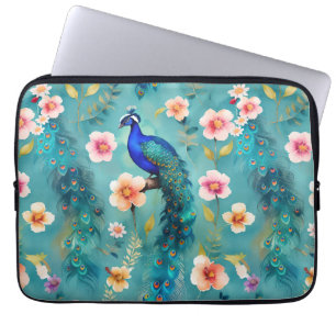 Capa Para Notebook Pavão Vibrante Com Penas E Florestas Lush