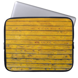 Capa Para Notebook Pavimento de madeira de praia em vinheta - Madeira