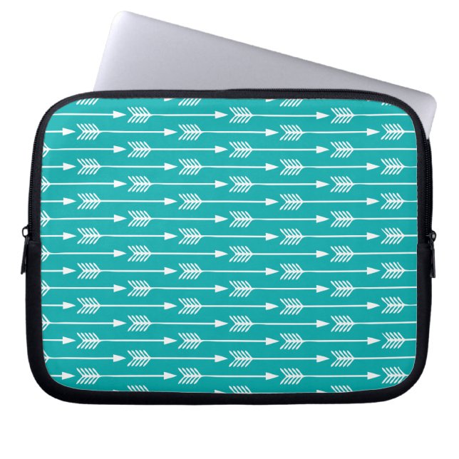 Capa Para Notebook Pavock Teal Arrows Patterno (Frente)