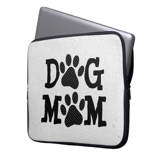 Capa Para Notebook Pawprint MOM bolinhas DOG (Frente Esquerda)