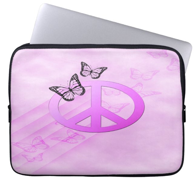 Capa Para Notebook Paz rosa (Frente)