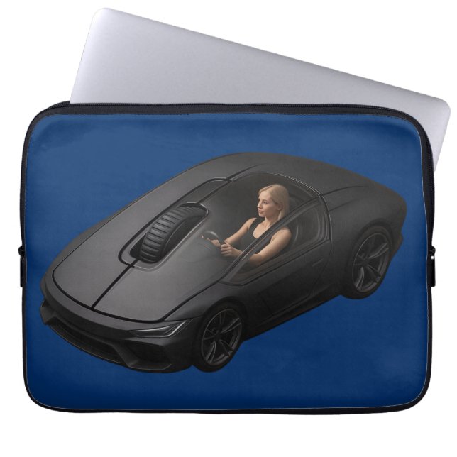 Capa Para Notebook PC Mouse-Car: Clique na velocidade de um supercarr (Frente)