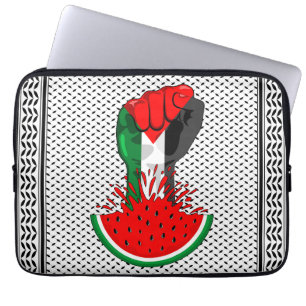 Capa Para Notebook Pé de resistência da Palestina em Watermelon