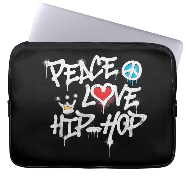 Capa Para Notebook Peace Love Hip Hop Dancing (Frente)