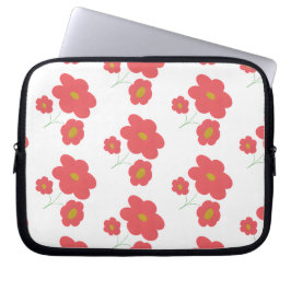 Capa Para Notebook Peach abstract floral laptop sleeve