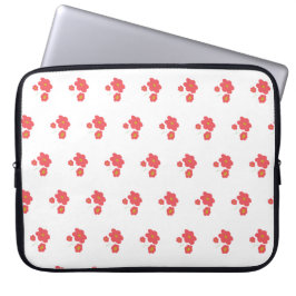 Capa Para Notebook Peach abstract floral laptop sleeve