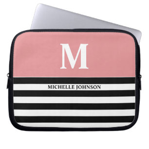 Capa Para Notebook Peach Black Strike Laptop Case for Women or Girl