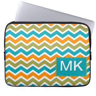 Capa Para Notebook Peacock Vibrant Tribal Zigzag