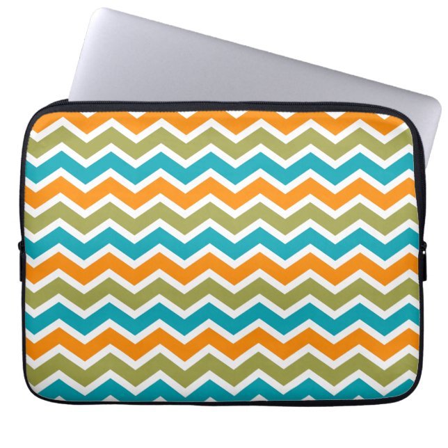 Capa Para Notebook Peacock Vibrant Tribal Zigzag (Frente)