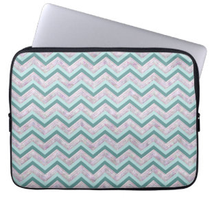 Capa Para Notebook Pearl Floral Teal ZigZag Padrão