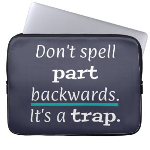 Capa Para Notebook Peça para trás Piada de Pai Engraçado Inglês