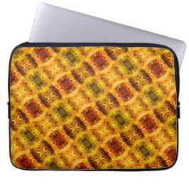 Capa Para Notebook Peças amarelas avermelhadas e formas geradoras