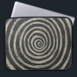 Capa Para Notebook Pedra - Espiral<br><div class="desc">Pedra VIII de Chariklia Zarris. Padrão com uma design espiral,  circular.</div>