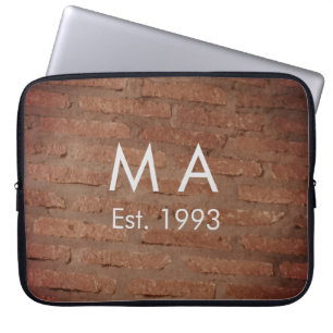 Capa Para Notebook Pedra russa castanha adiciona nome carta data ano