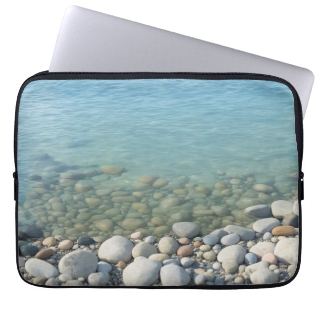 Capa Para Notebook Pedras Praia Linda Natureza Pebbles Shore (Frente)