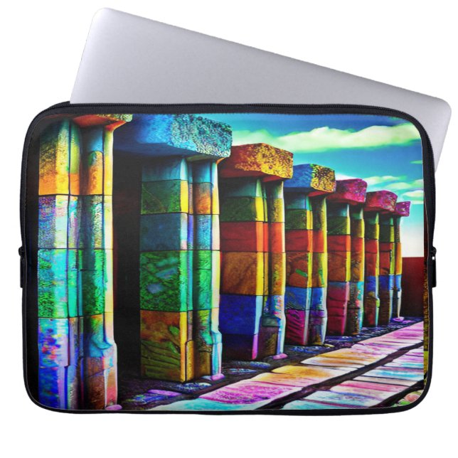 Capa Para Notebook Pedras Psicodélicas (Frente)