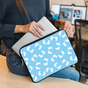 Capa Para Notebook Pegadas de Bebês, Pé de Bebês, Passos de Rodada, A