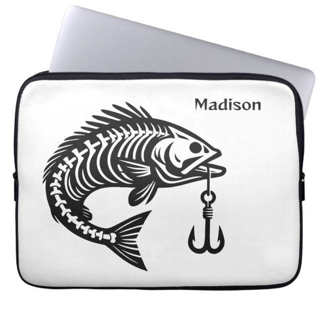 Capa Para Notebook Peixe de Nome Personalizado (Frente)