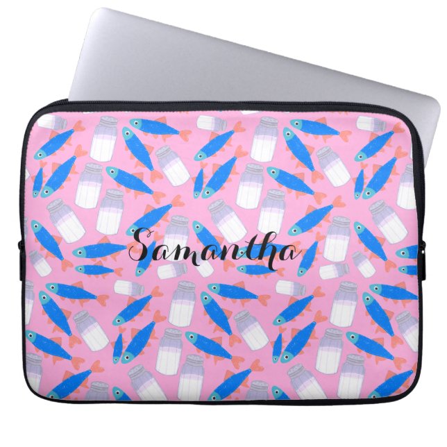 Capa Para Notebook Peixe E Sal (Frente)