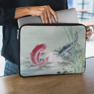 Capa Para Notebook Peixe Koi com Lotus