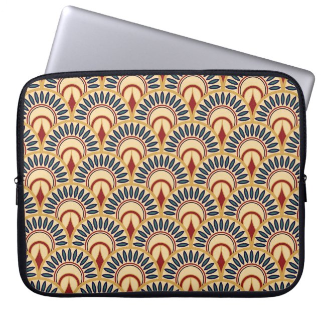 Capa Para Notebook Peixe-Motif Egípcio Espalha-Se Sem-Padrões (Frente)