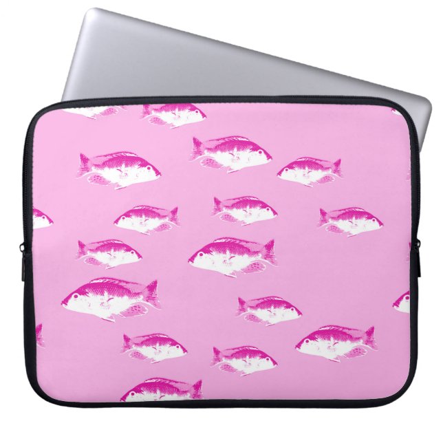 Capa Para Notebook Peixe rosa (Frente)