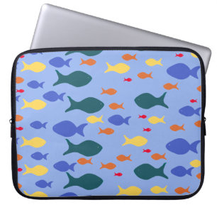 Capa Para Notebook Peixes Coloridos Neoprene Bolsa de laptop 15"
