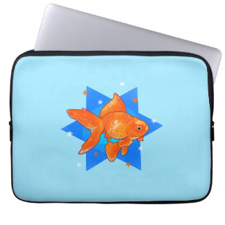 Capa Para Notebook Peixes Dourados com Estrelas